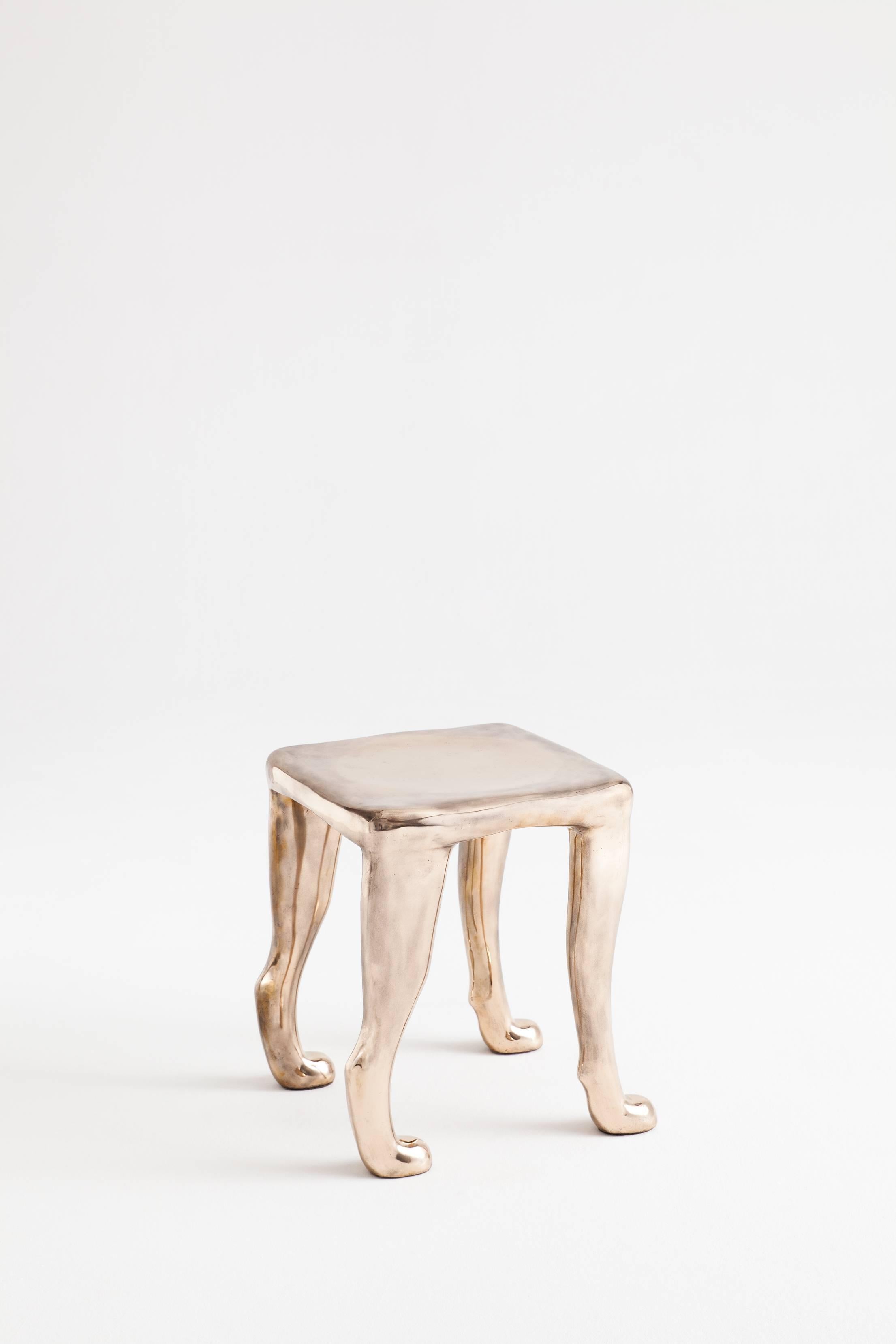 Mid-Century Modern Adolfo Abejon, Contemporary Limited Edition of 8 Bronze Sculpture Stool 'Khamon'