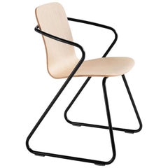Adolfo Abejon Contemporary Set of 8 'Cobra' Wood and Metal Sculptural Chair