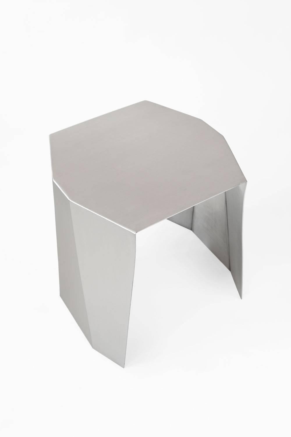 Modern Adolfo Abejon Contemporary Stainless Steel Katy Limited Edition Sculpture Table