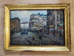 Framed Late 20th Century Italian Landscape Painting on Cardboard
