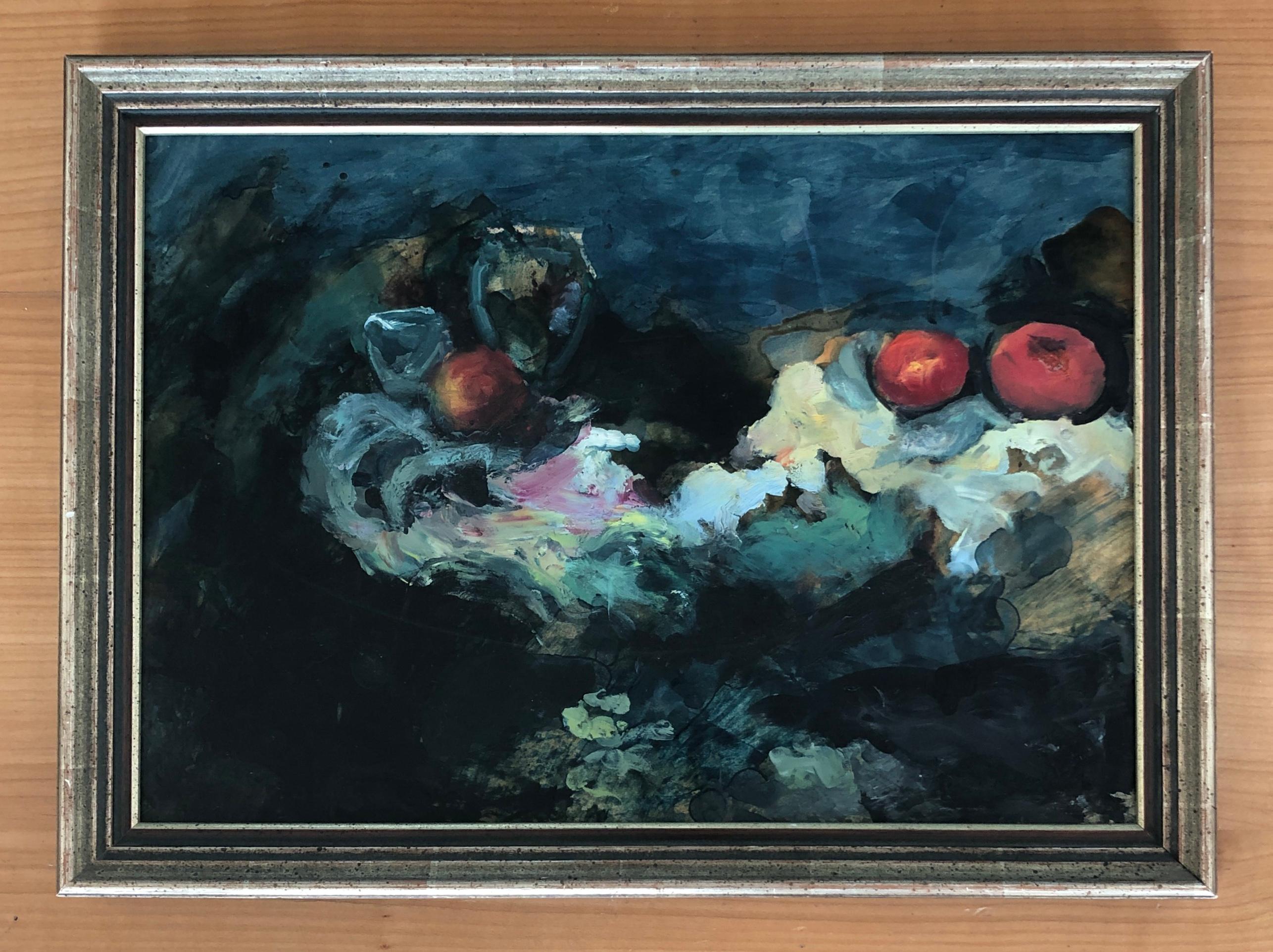 Coupe de fruits - Painting de Adolfo Carducci