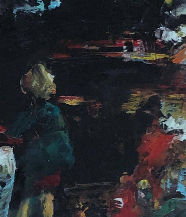 Seduti sulla terrazza - Painting Scuola italiana di Adolfo Carducci