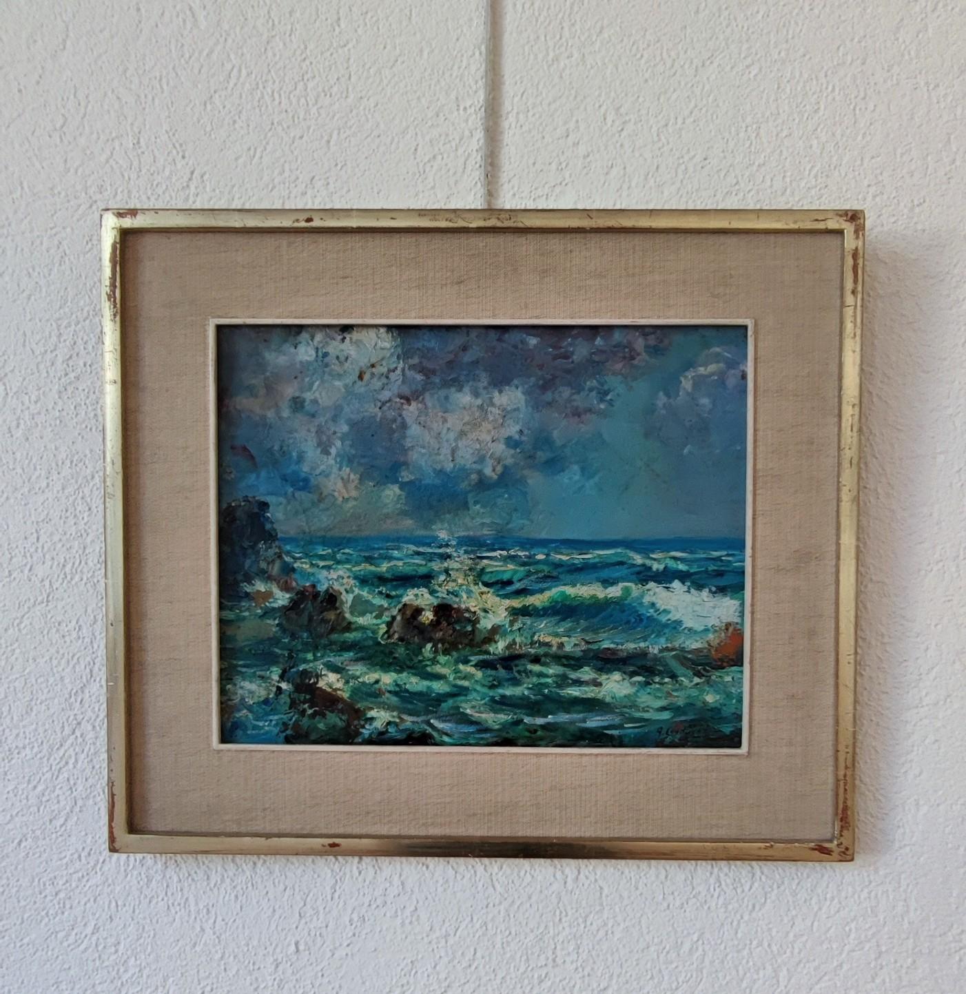Sky and sea - Painting by Adolfo Carducci