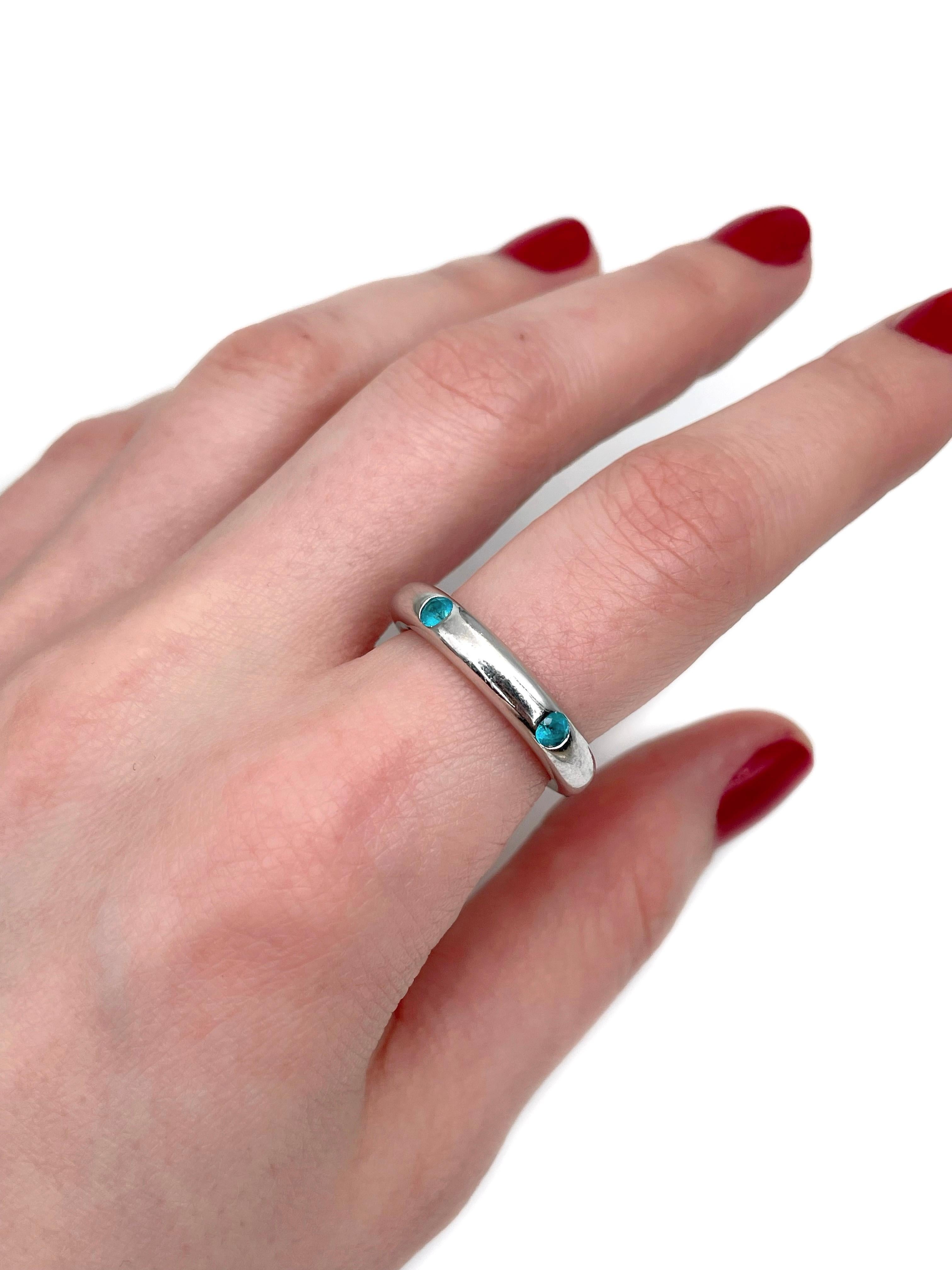 This is a modern eternity ring designed by the Italian jewellery company “Adolfo Courrier”. 

The piece is crafted in 18K white gold. It features topazes.

Signed: Adolfo Courrier. Handmade in Italy

Weight: 7.13g
Size: 17.75 (US 7.5)

IMPORTANT: