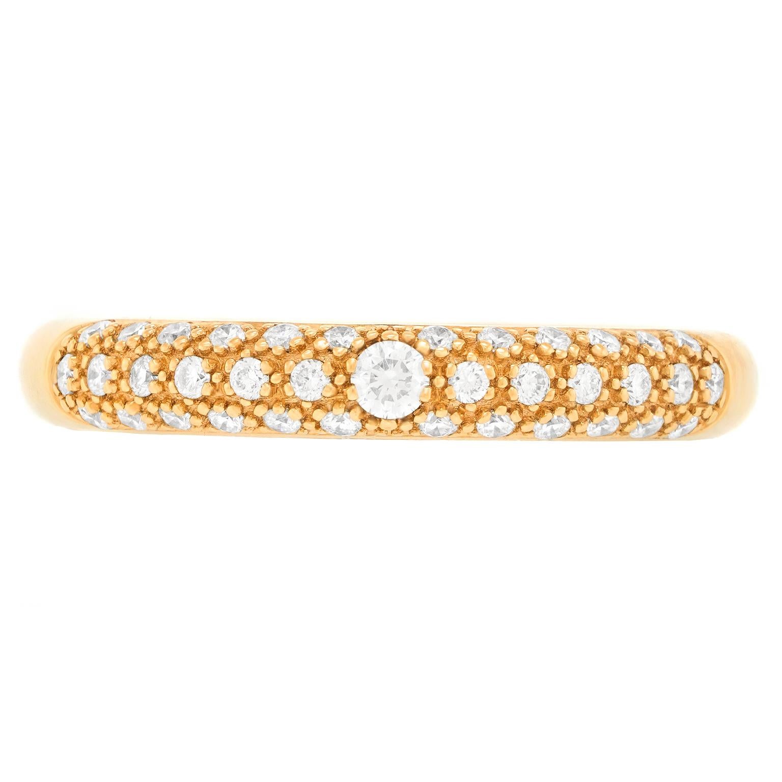 Anillo de diamantes Adolfo Courrier Corte redondo en venta