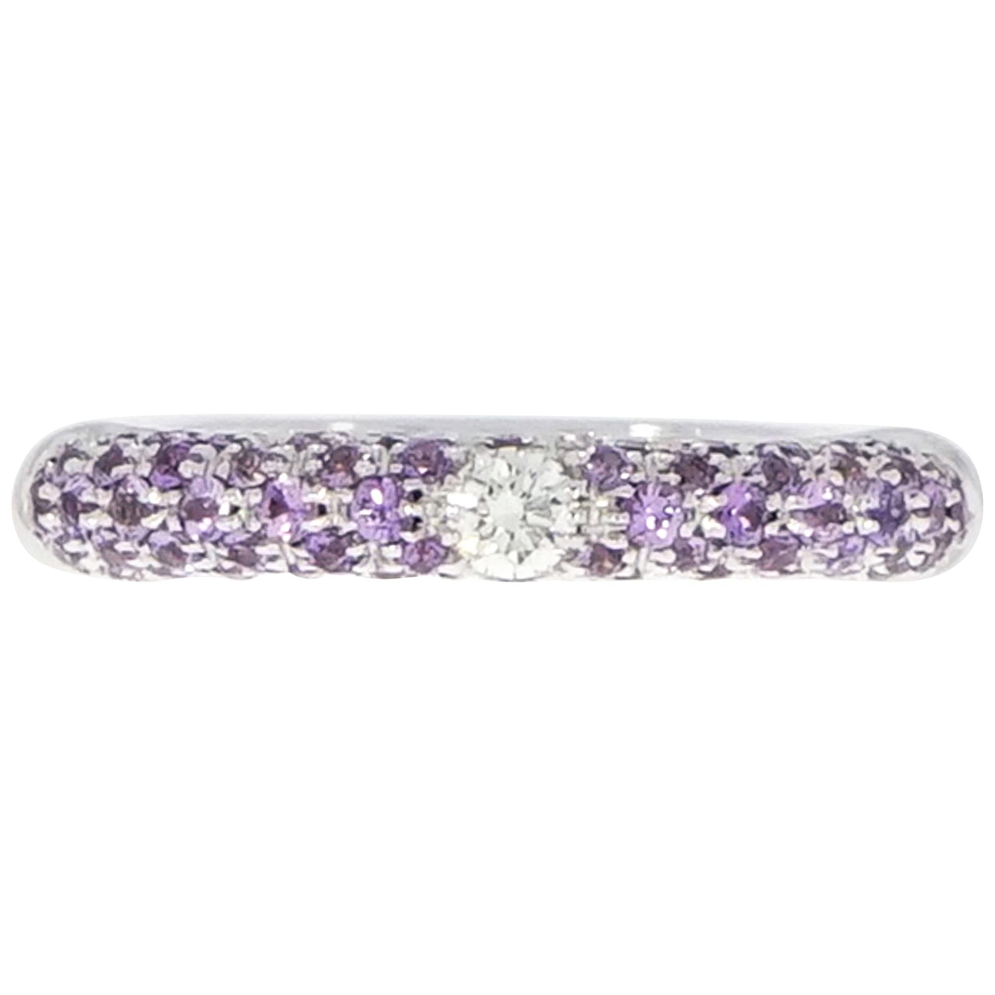 Adolfo Courrier Sapphire and Diamond Stackable Band