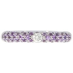 Adolfo Courrier Sapphire and Diamond Stackable Band