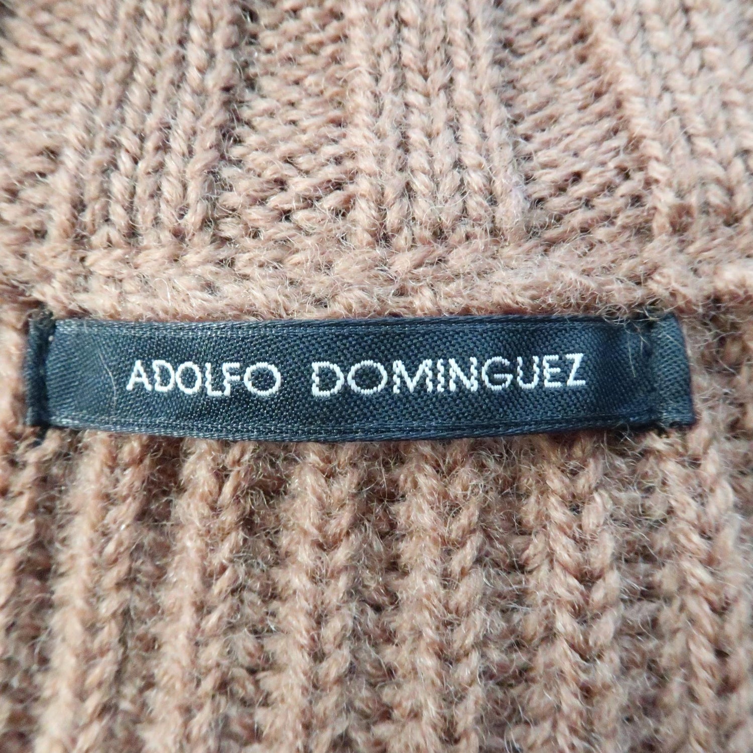 ADOLFO DOMINGUEZ Size L Tan Knitted Wool Hook and Eye Closure Cardigan at  1stDibs | hook and eye cardigan