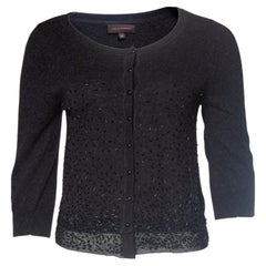 Adolfo Dominquez, grey cardigan with beads