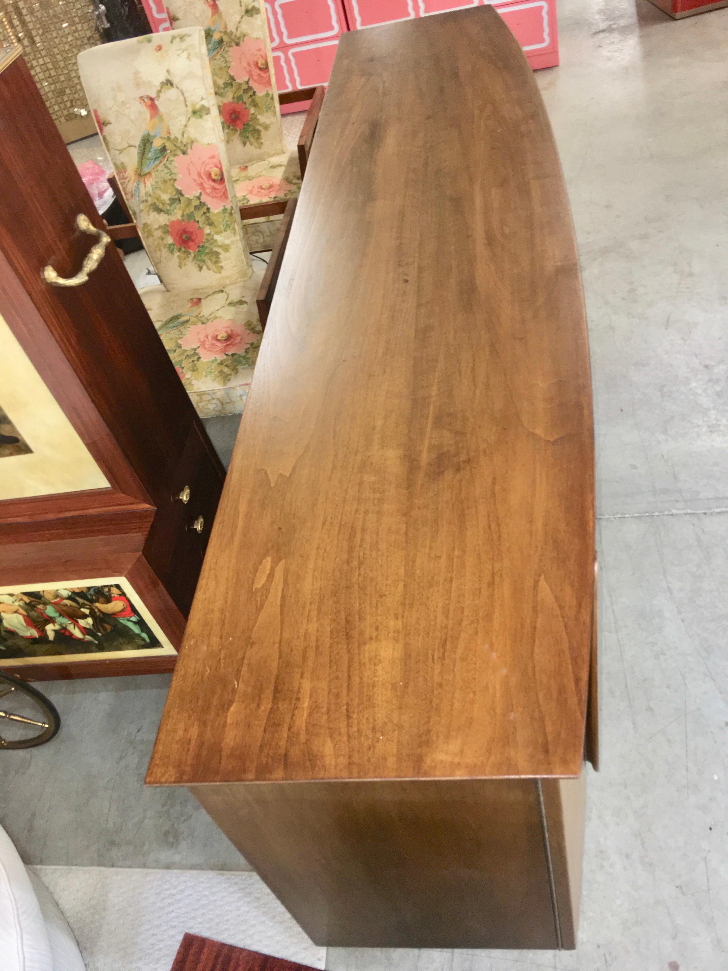 Adolfo Genovese Walnut Buffet Sideboard In Good Condition In Hanover, MA