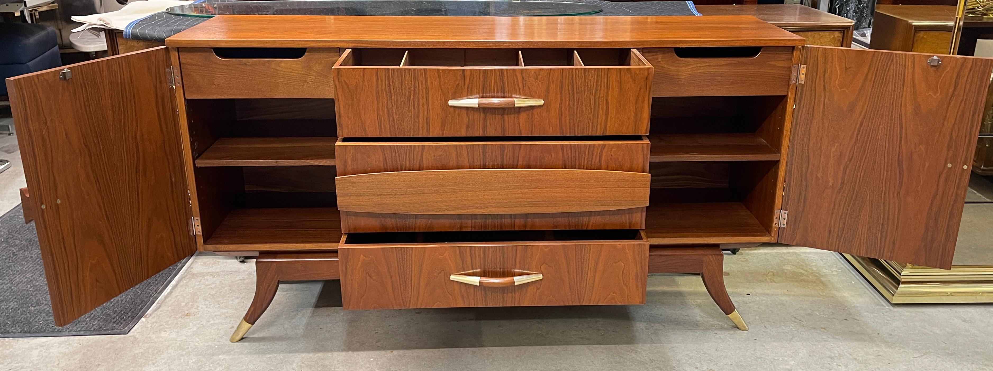 Hand-Crafted Adolfo Genovese Walnut Sideboard for F & G Handmade Furniture 1954