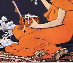 A. Calderoni Art Nouveau Print, 1990s, Unframed, 50x34.75\"