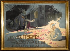 Art Nouveau "Madame Butterfly" original poster by Aldolfo Hohenstein