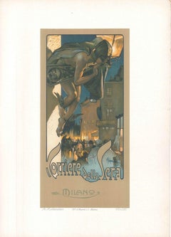 Corriere della Sera - Original Lithograph by A. Hohenstein - Early 1900