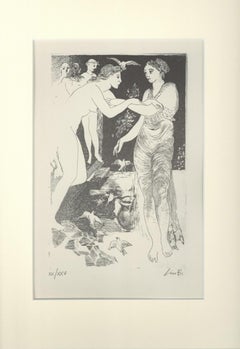 Omaggio a Bunes Jones (Tribute to Burne Jones)-Lithograph by Adolfo Loreti-2001