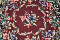 Adolfo "Midnight Black With Bursting Florals" Silk Scarf