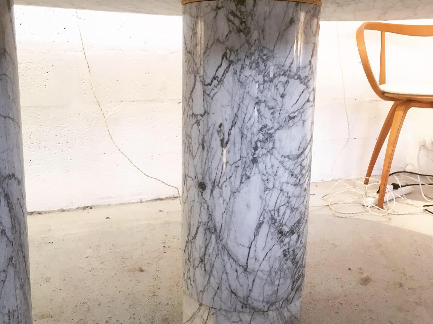 Modern Adolfo Natalini Marble Table Sole e Luna for UP and UP, circa 1990