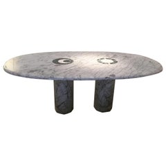 Adolfo Natalini Marble Table Sole e Luna for UP and UP, circa 1990