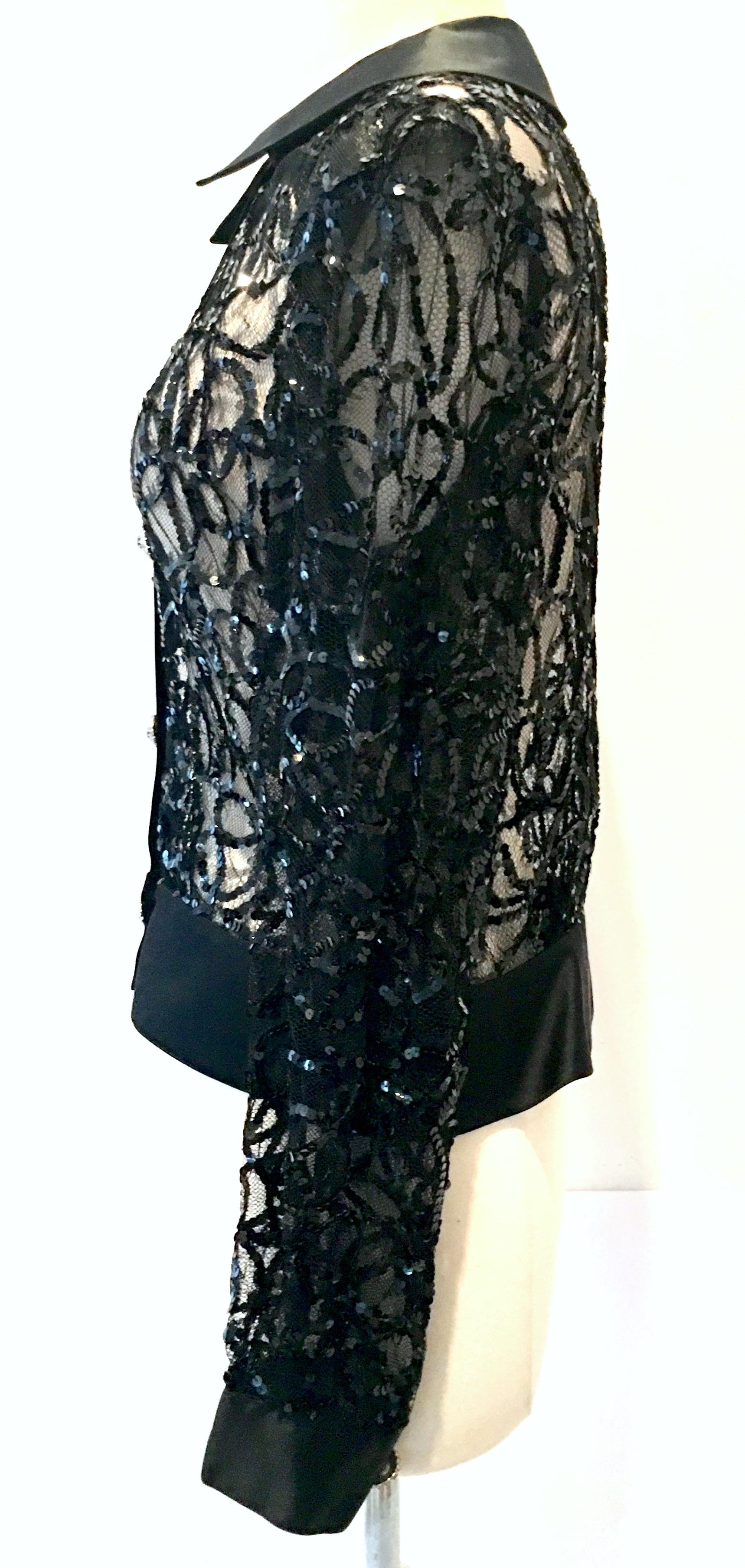 Women's or Men's 20th Century Lace, Satin Sequin & Crystal 