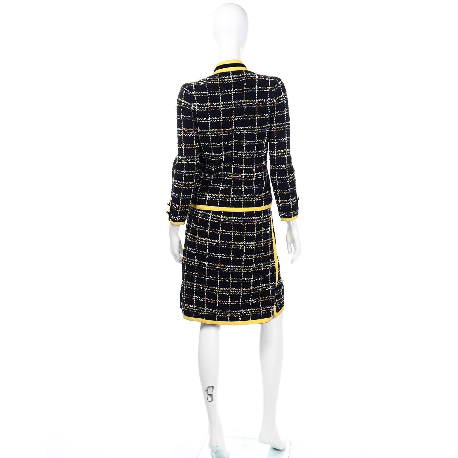 boucle skirt and jacket