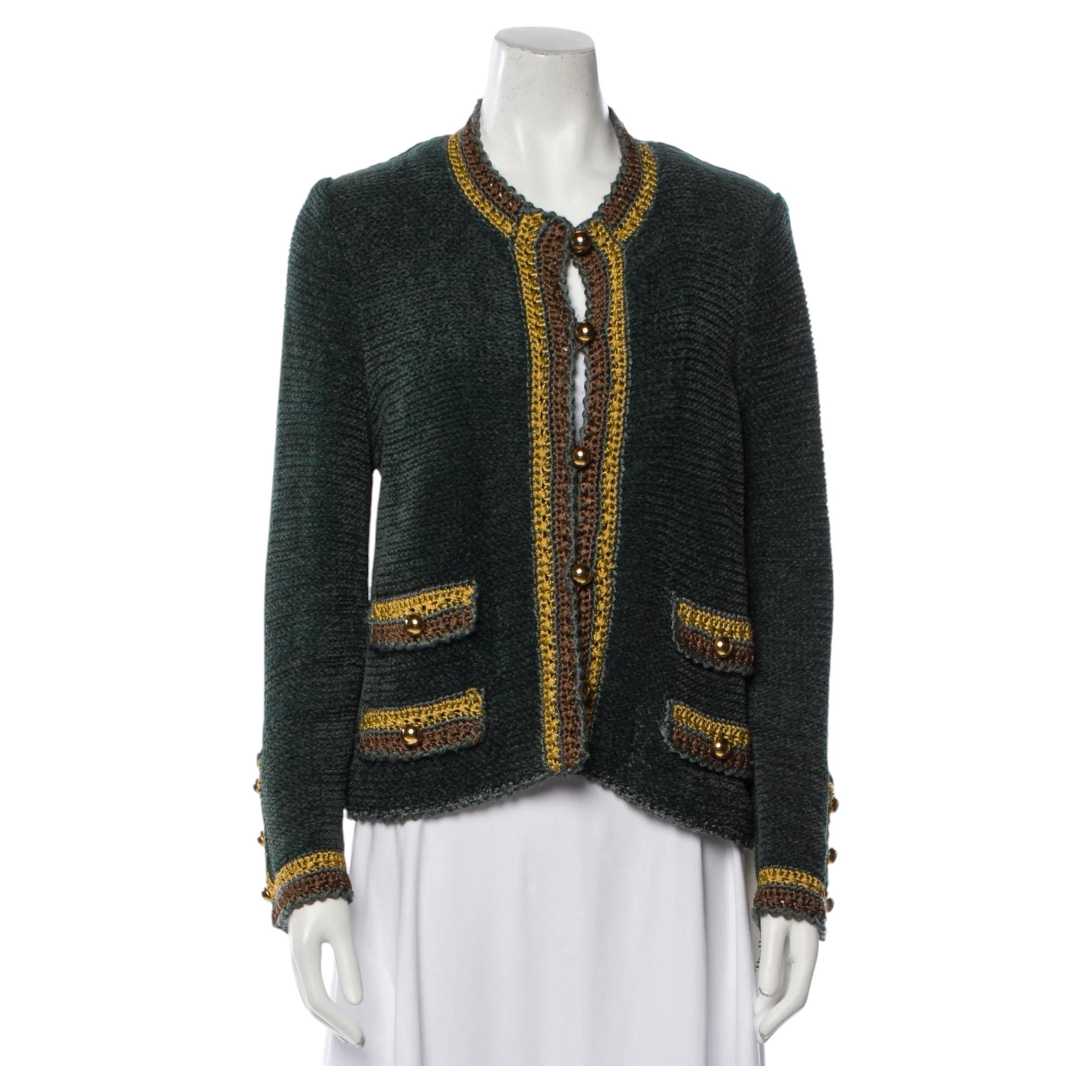 Adolfo wool knitted jacket For Sale
