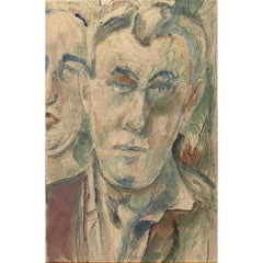 Self-portrait. 1960, paper, mixed technique, 29.5x20 cm