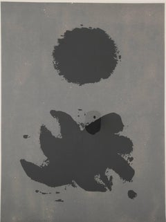 Adolph Gottlieb Silkscreen Black and Grey