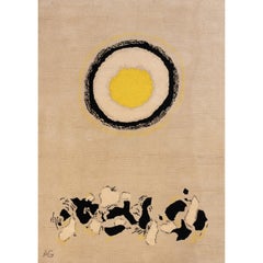Adolph Gottlieb, "Untitled" Hand-knotted Wool Rug
