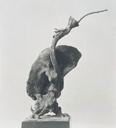 Fotografia d'epoca alla gelatina d'argento Jacques Lipchitz Scultura in bronzo Foto firmata