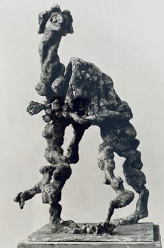 Fotografia d'epoca alla gelatina d'argento Jacques Lipchitz Scultura in bronzo Foto firmata