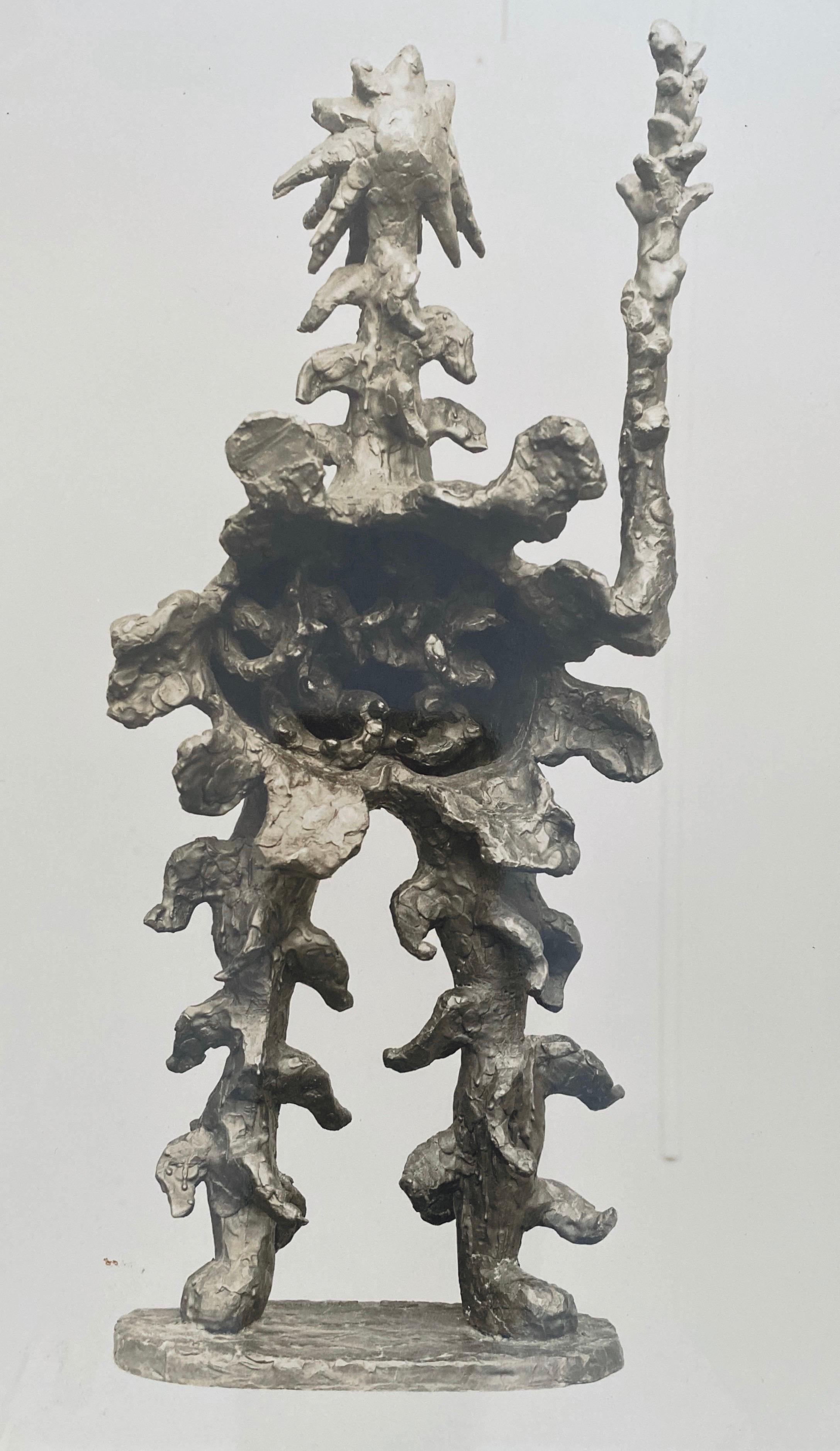 Photographie vintage gélatino-argentique de Jacques Lipchitz, sculpture en bronze signée - Argent Abstract Photograph par Adolph Studly