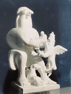 Fotografia d'epoca alla gelatina d'argento Jacques Lipchitz Scultura in bronzo Foto firmata