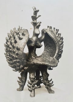 Fotografia d'epoca alla gelatina d'argento Jacques Lipchitz Scultura in bronzo Foto firmata