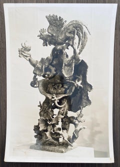Fotografia d'epoca alla gelatina d'argento Jacques Lipchitz Scultura in bronzo Foto firmata