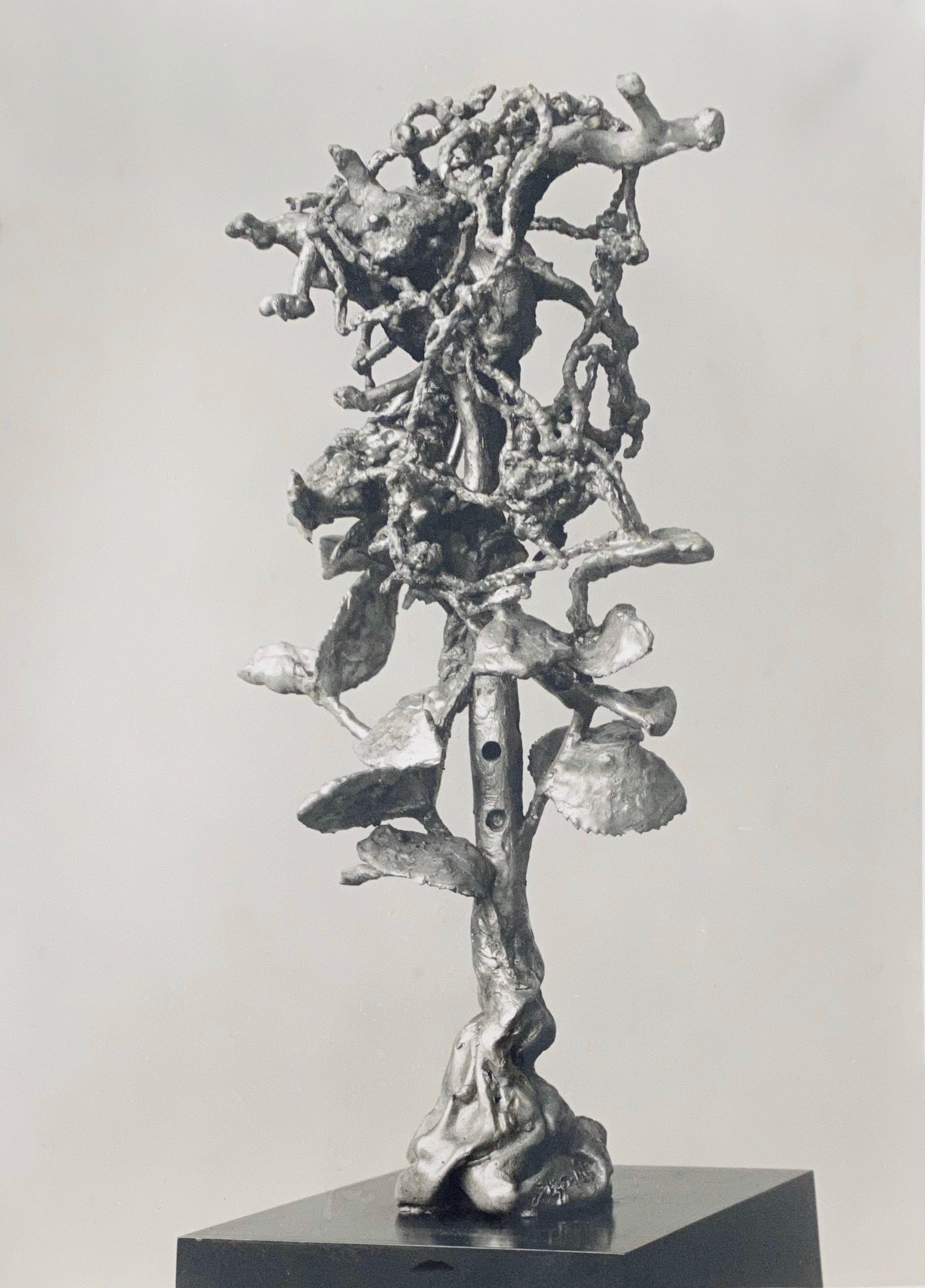 Photographie vintage gélatino-argentique de Jacques Lipchitz, sculpture en bronze signée - Argent Black and White Photograph par Adolph Studly