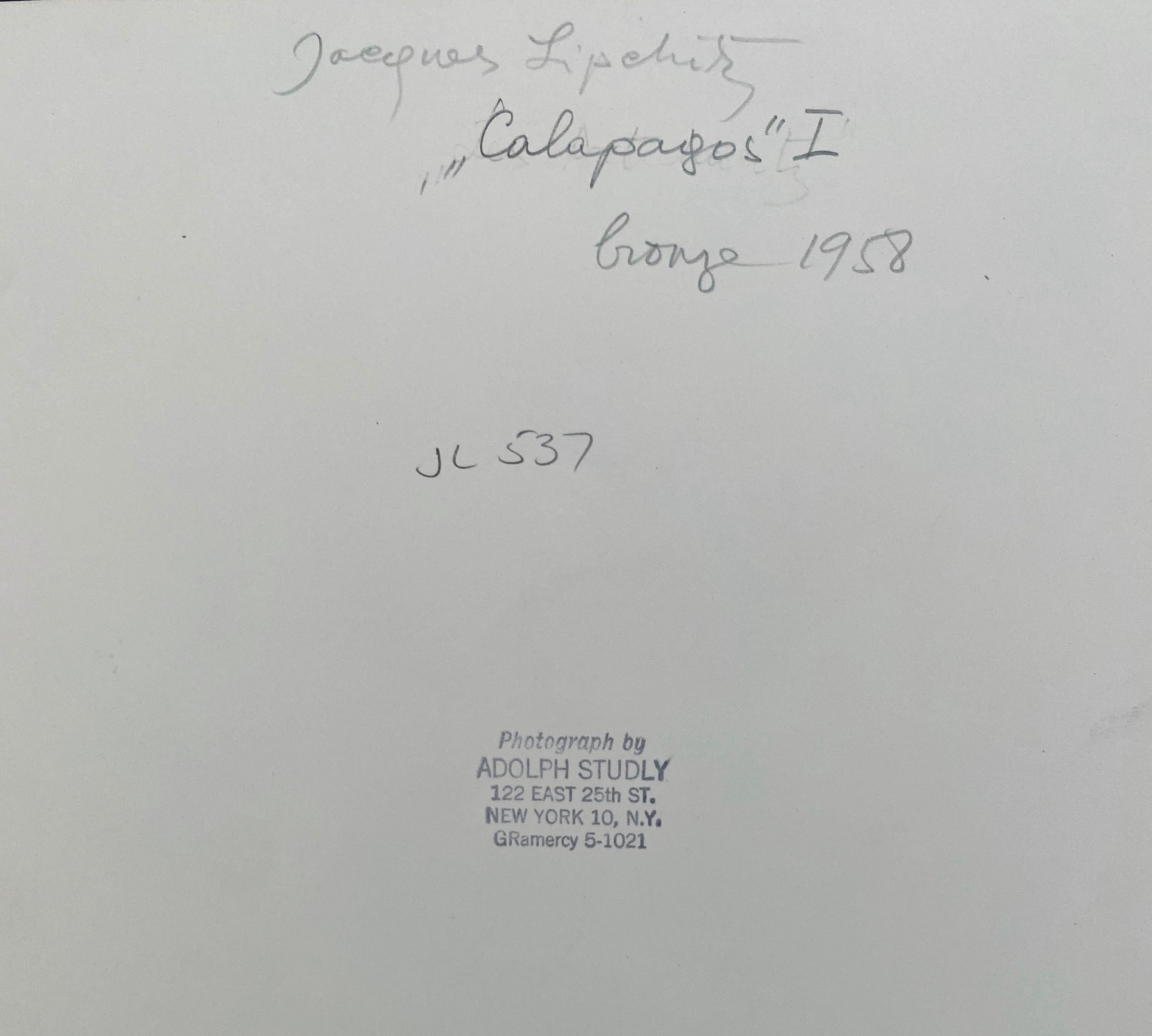 Vintage Silver Gelatin Photograph Jacques Lipchitz Bronze Sculpture Photo Signed For Sale 1