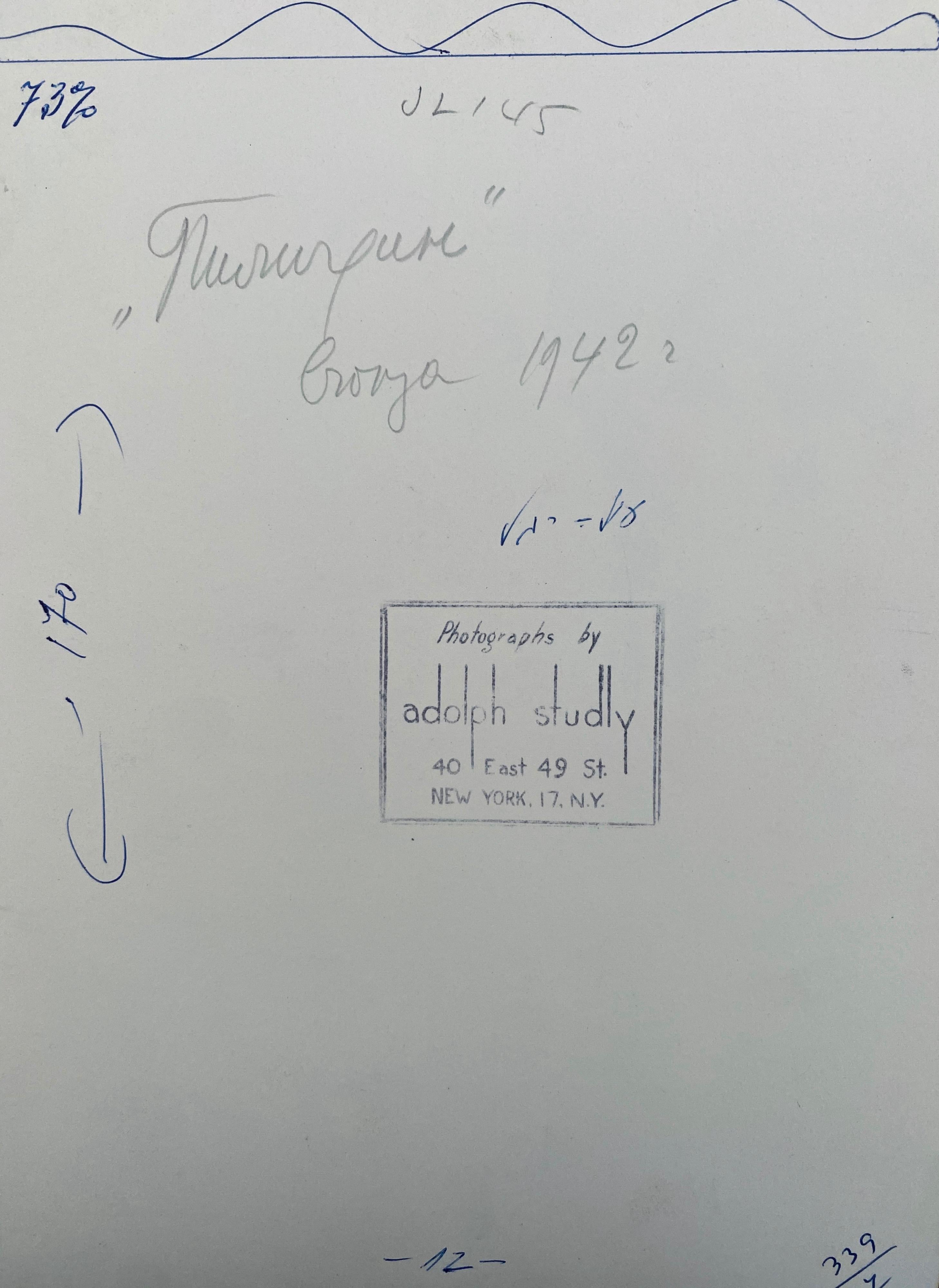 
Adolph Studly, photographe américain né en Suisse. Ses travaux sont conservés dans les archives photographiques de l'Office national de l'audiovisuel (ONEM).  Archives du Musée d'art moderne, New York. Il était connu pour ses photographies d'œuvres