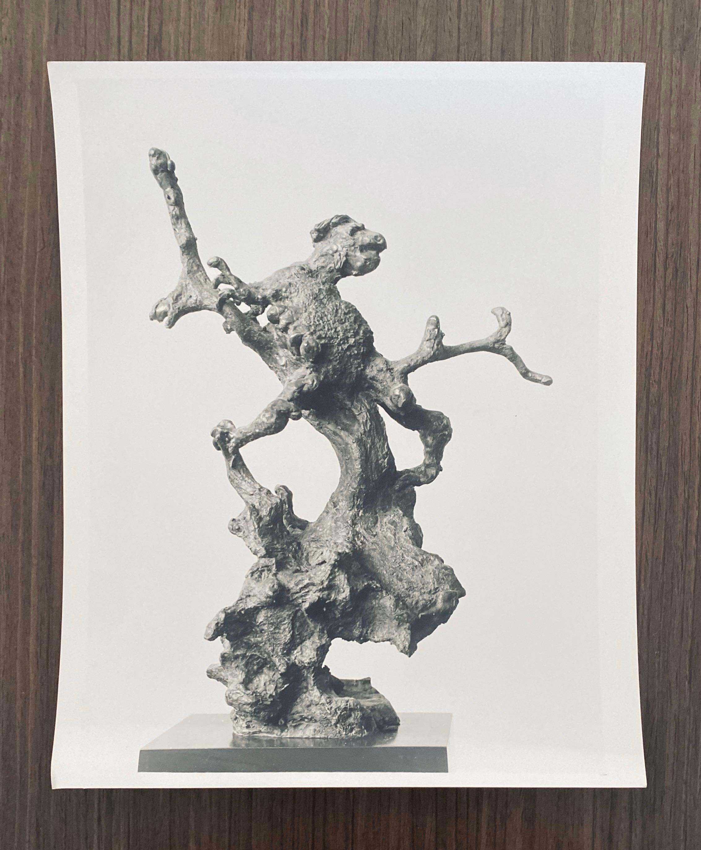 Vintage Silver Gelatin Photograph Jacques Lipchitz Bronze Sculpture Photo Signed For Sale 3