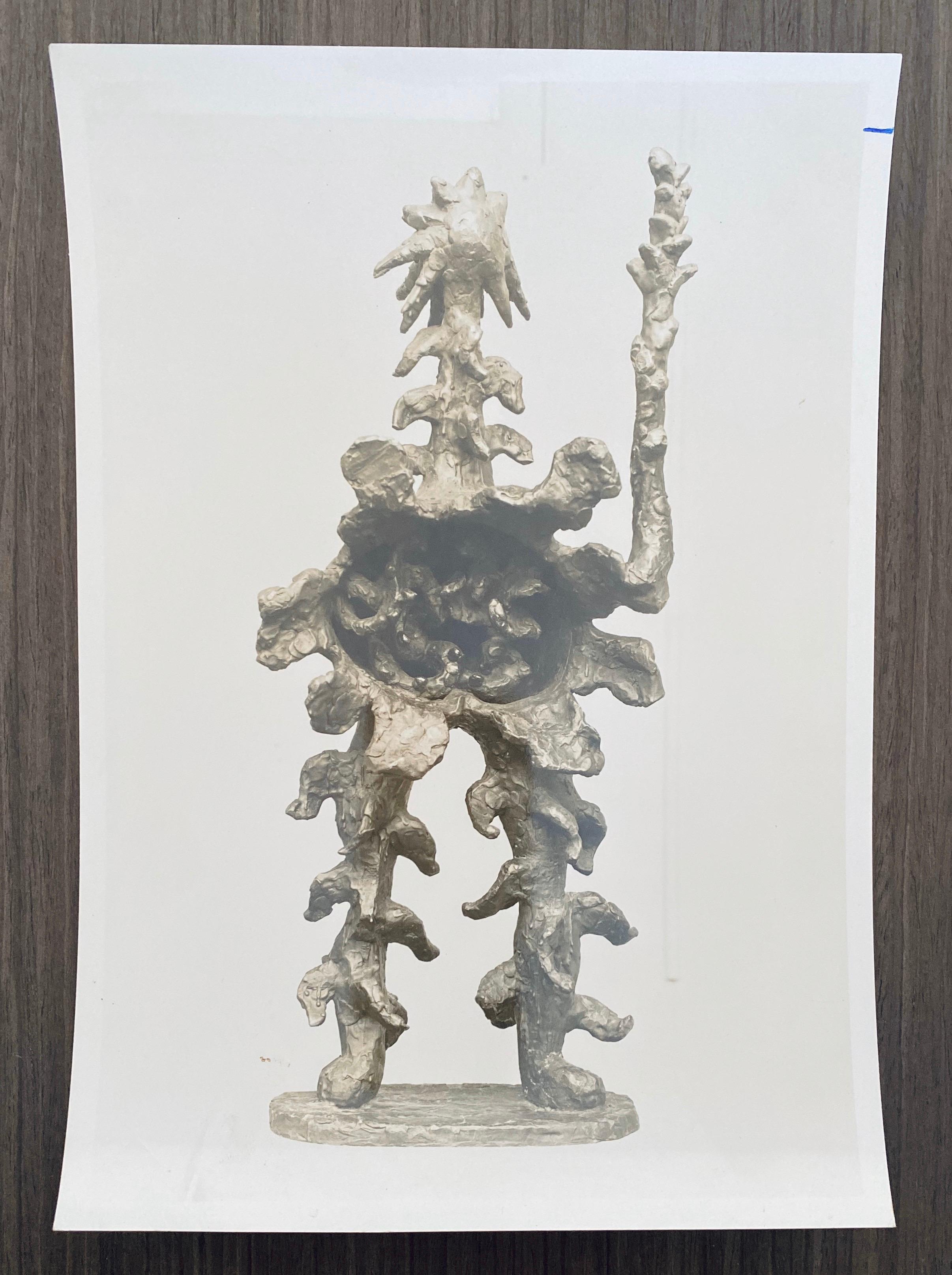 Photographie vintage gélatino-argentique de Jacques Lipchitz, sculpture en bronze signée en vente 2