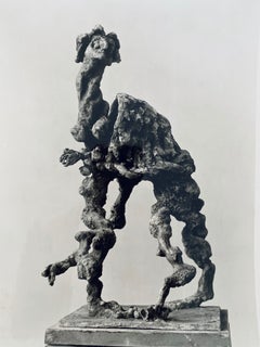 Fotografia d'epoca alla gelatina d'argento Jacques Lipchitz Scultura in bronzo Foto firmata