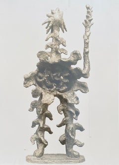 Fotografía vintage en gelatina de plata Jacques Lipchitz Escultura de bronce Foto firmada