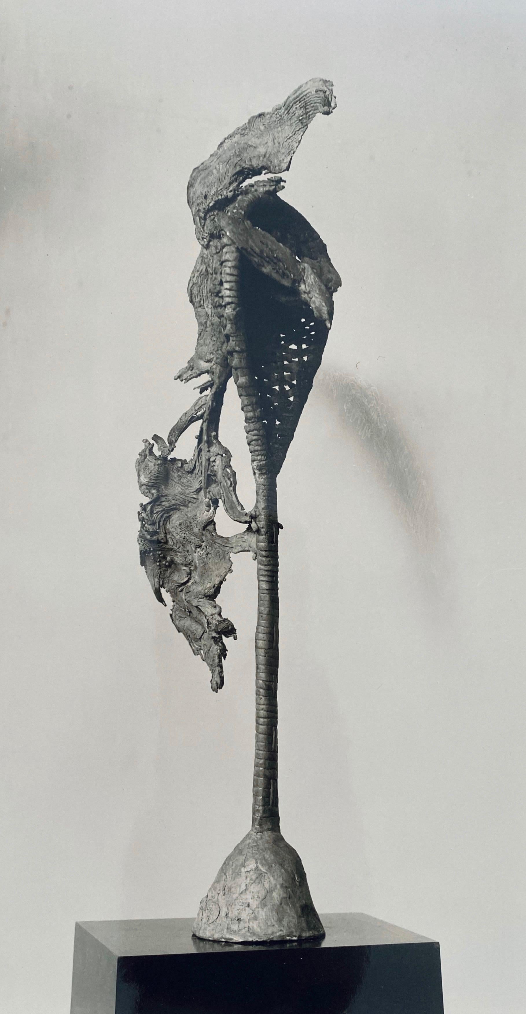 Adolph Studly Abstract Photograph - Vintage Silver Gelatin Photograph Jacques Lipchitz Bronze Sculpture Photo Signed