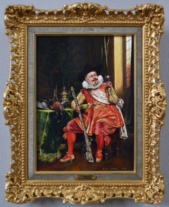 Used Historical genre sporting oil painting of a gentleman hunter