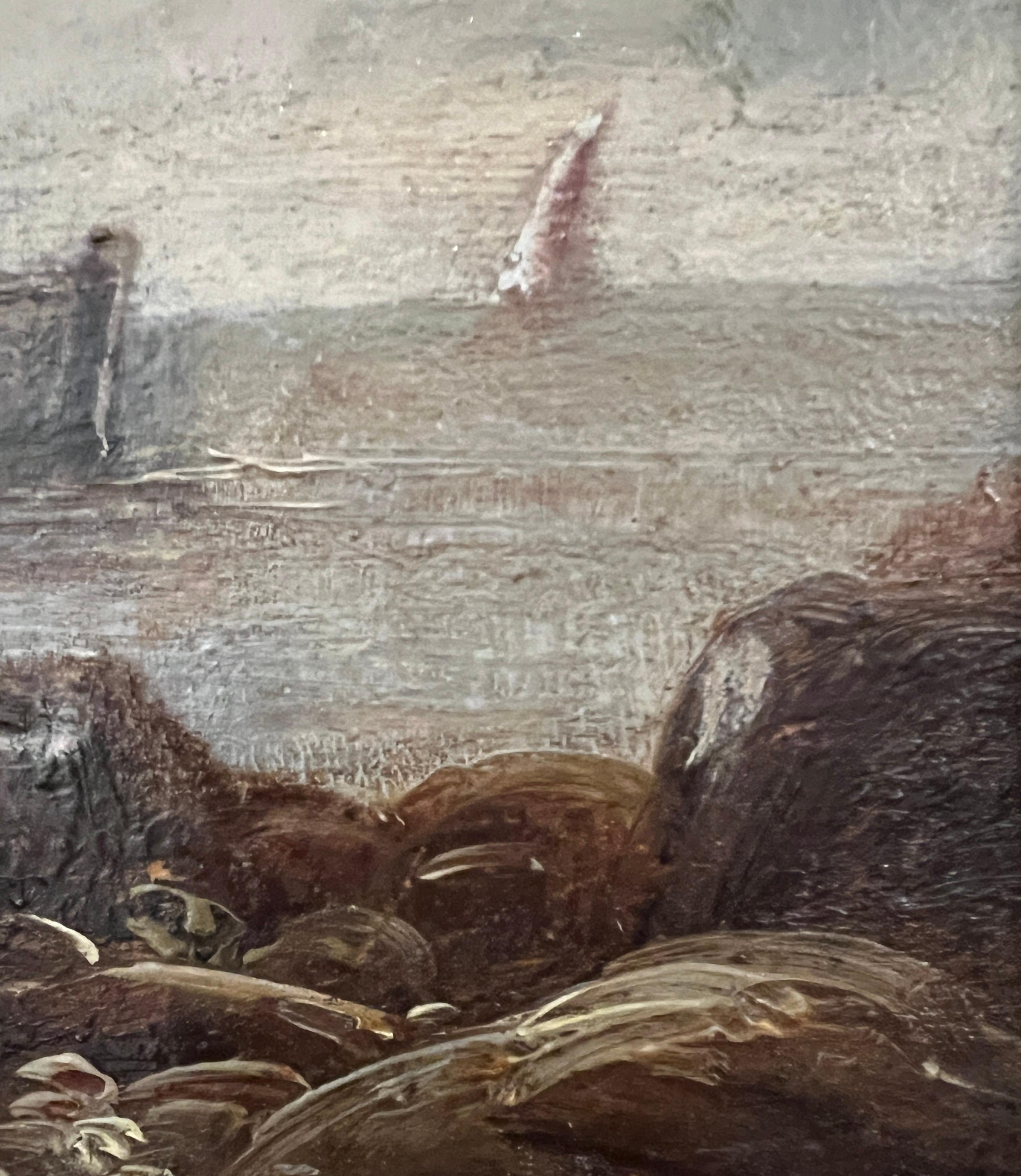 Pescatori in barca - Painting Scuola francese di Adolphe APPIAN