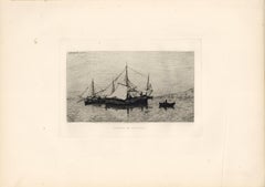 "Barke de pecheurs" Original-Radierung