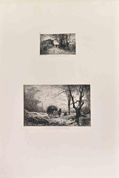 Chemin des Roches - Etching by Appian - 1860s