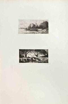 Environs de Rix - Etching by Appian - 1870s