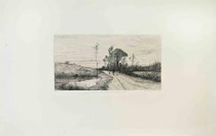 L' étang neuf près de Creys - Etching by Adolphe Appian - 1870s