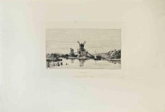 Antique Souvenir - Etching by Adolphe Appian - 1870s