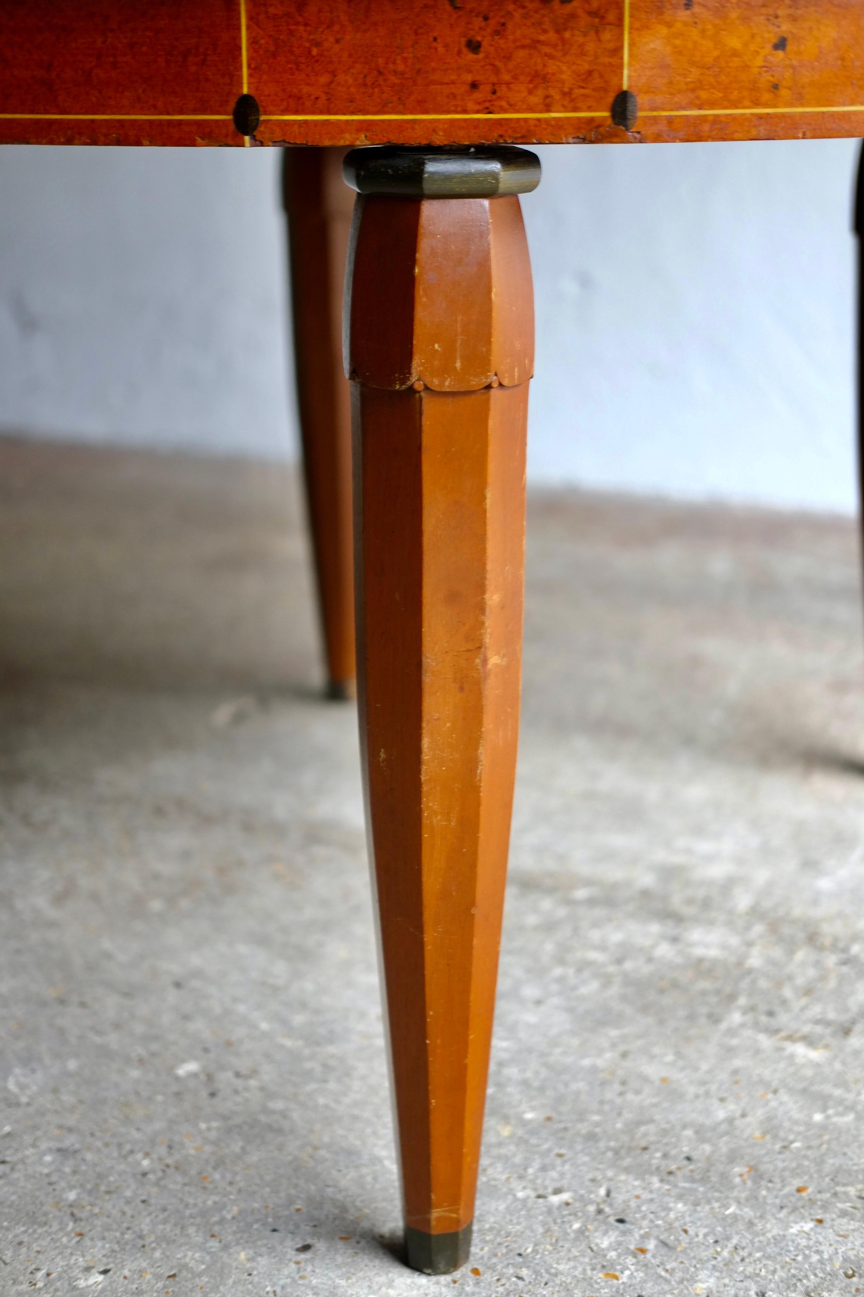 20th Century Adolphe Chanaux & Gilbert Pelletier Art Deco Dining Table, Circa 1930